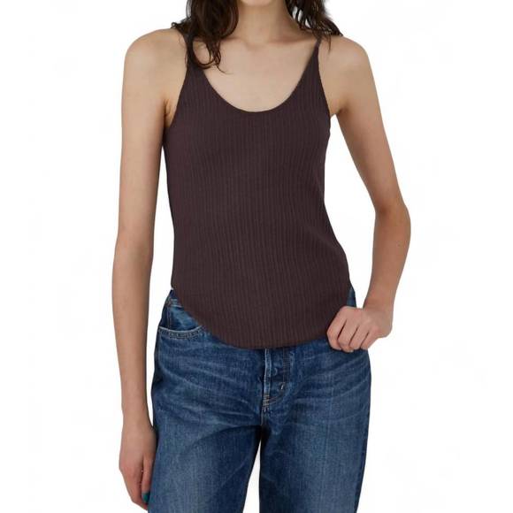 NEW MOUSSY comfort basic camisole top in brown - Picture 1 of 4